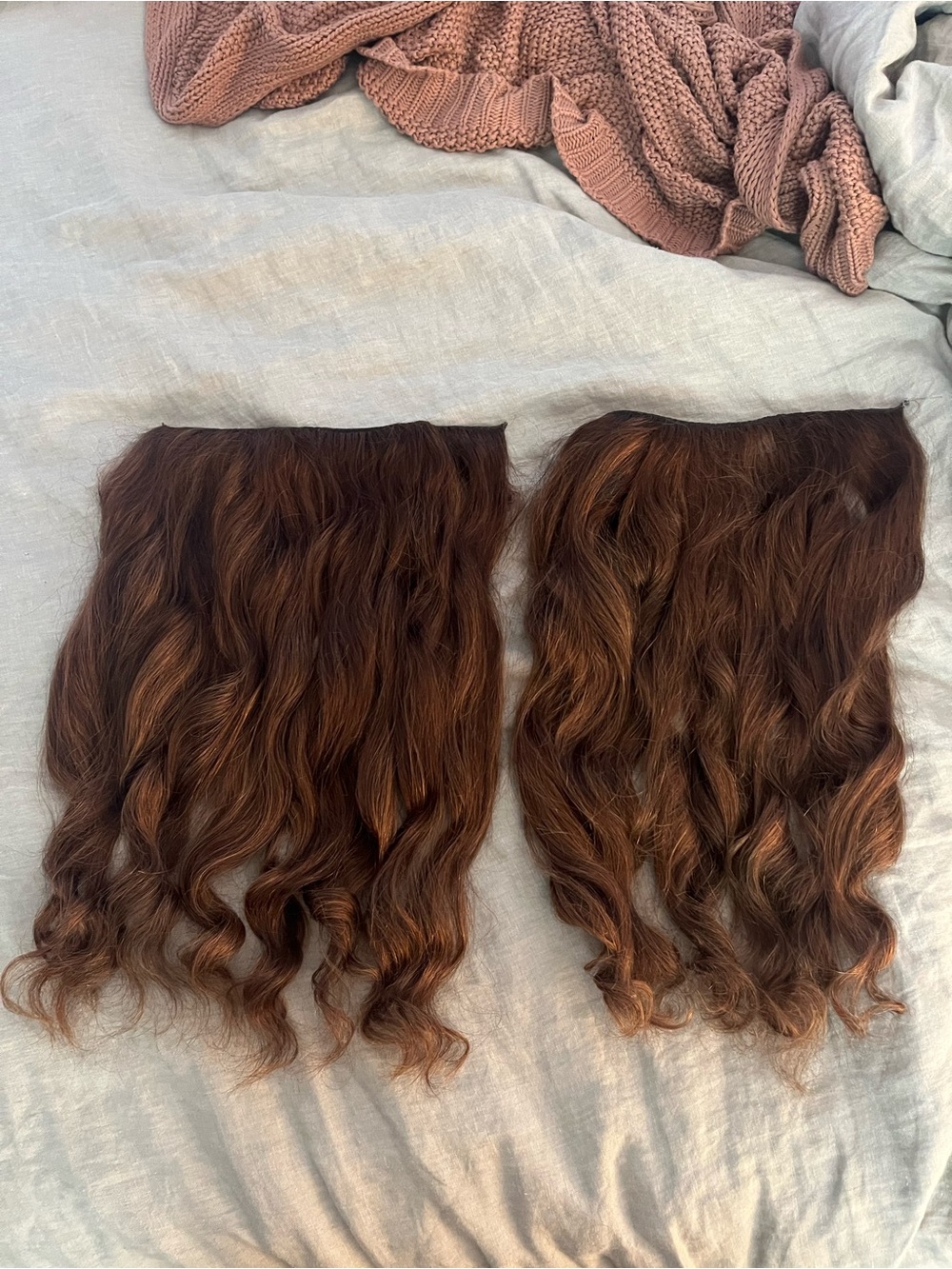 TWO 20” Remy Human Hair Extensions Auburn (read first)